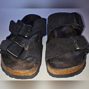 Birkenstock Black Suede Sandals